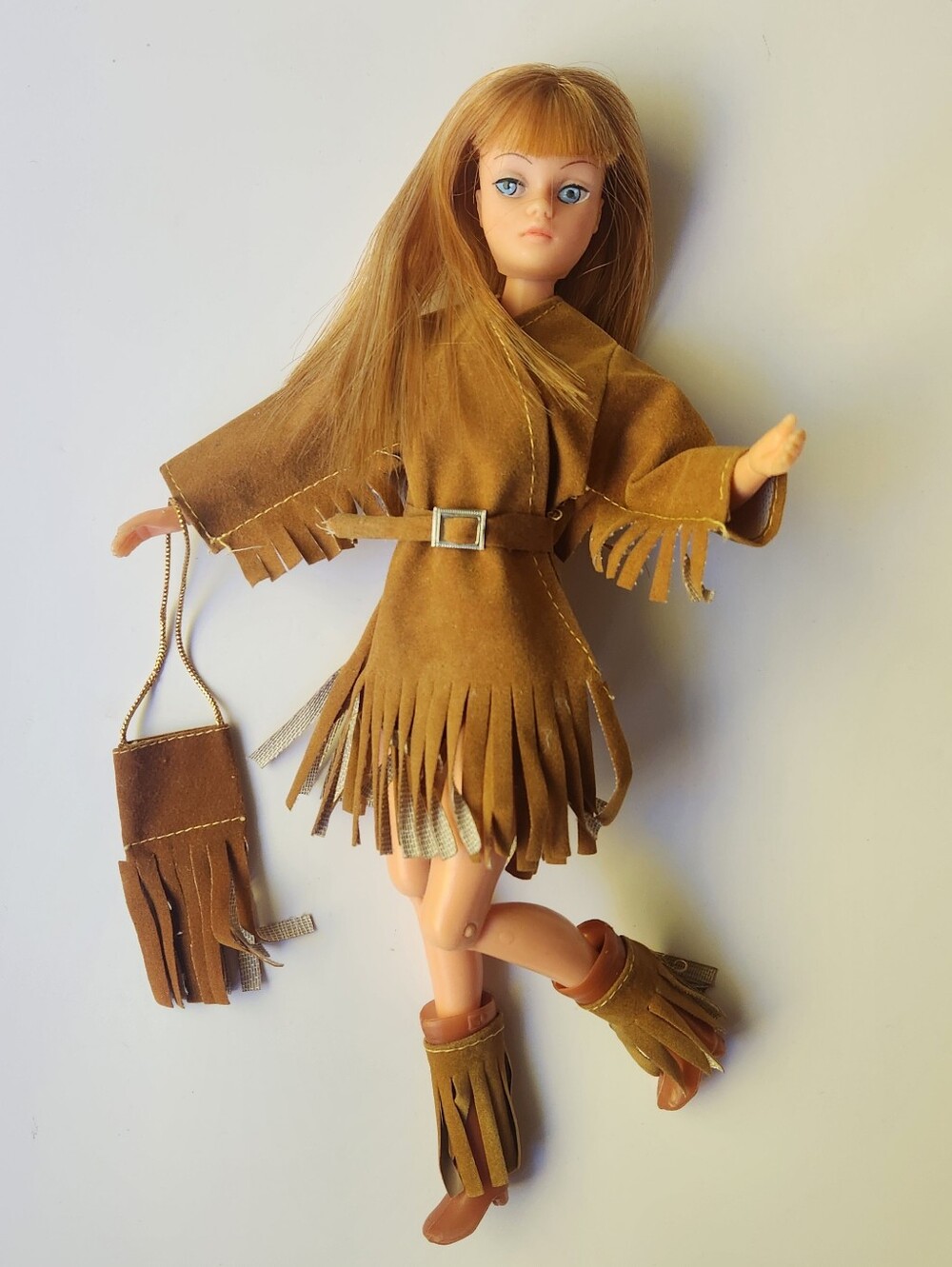 Vintage Palitoy Action Girl/Dollikin Articulated Doll With Outfits